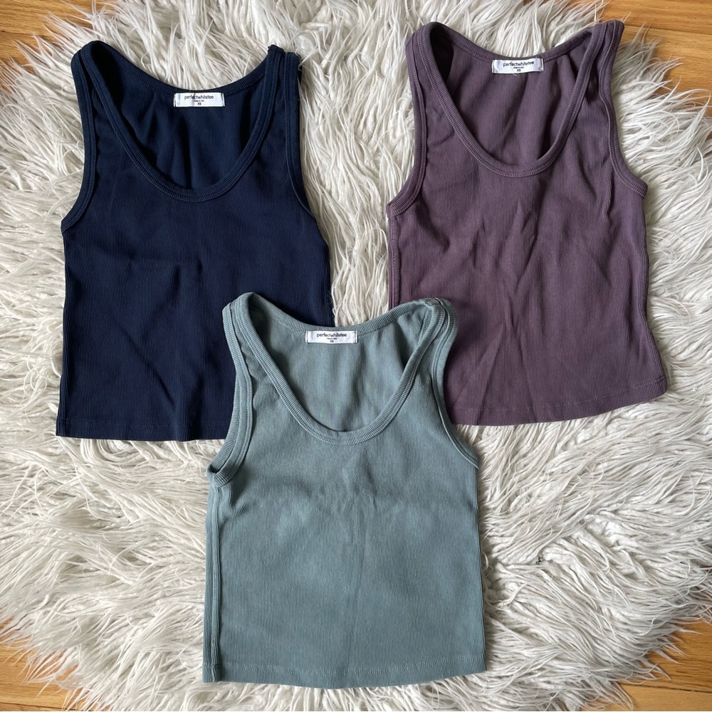 perfectwhitetee Women's Tank Tops - Navy, Purple, Teal
